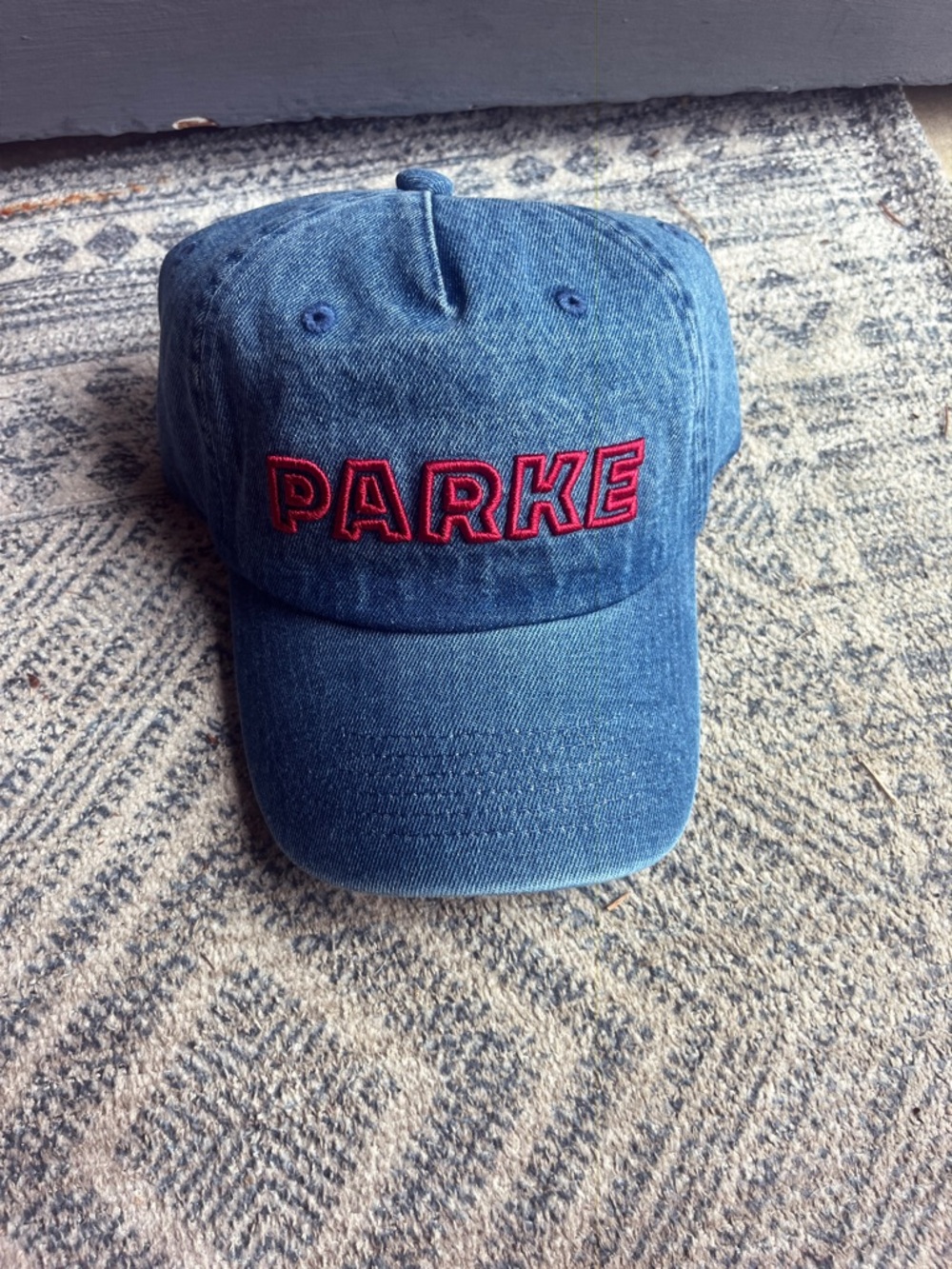 PARKE TARGET DENIM BASEBALL CAP ADJUSTABLE NEW